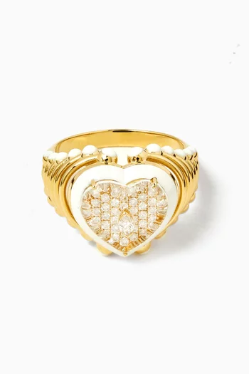 The Heart Moment Diamond Ring in 18kt Gold