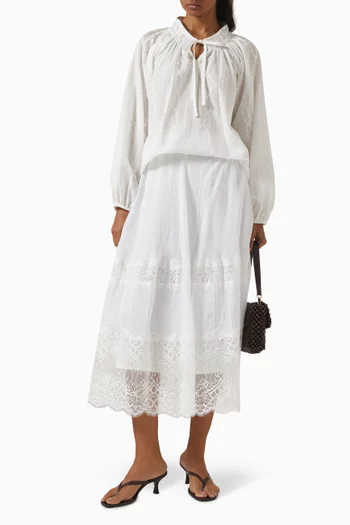 Eyelet Top in Cotton