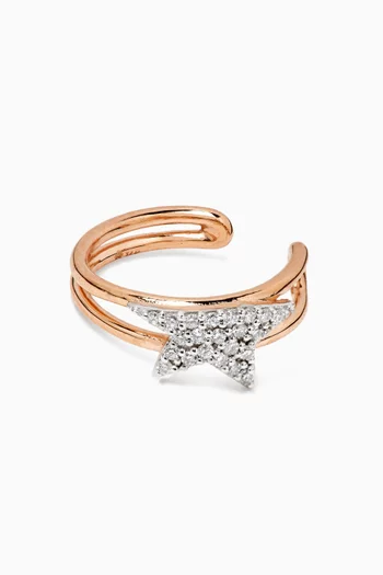 Comet Single Ear Cuff in 14kt Rose Gold