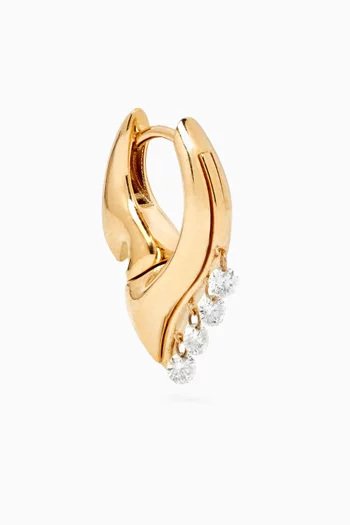 Mini Flare Single Hoop Earring in 18kt Gold
