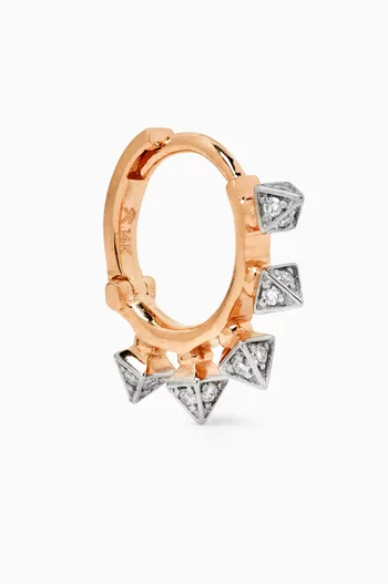 Mini Prisma Single Hoop Earring in 14kt Rose Gold