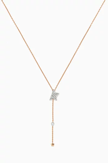 Comet Diamond Necklace in 18kt Rose Gold