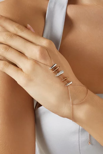 Karen Maxi Diamond Handpiece in 14kt Rose & White Gold