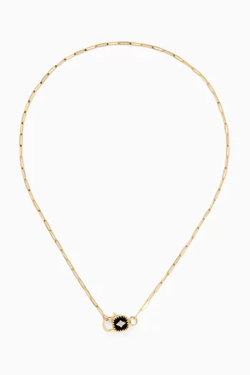 Ginger Resin Necklace in 9kt Gold