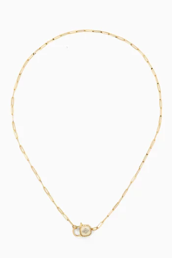 Ginger Resin Necklace in 9kt Gold