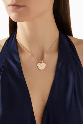 Heart Minaudière Pendant Necklace in 9kt Gold