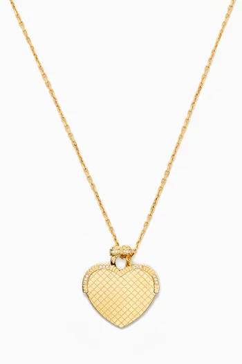 Heart Minaudière Pendant Necklace in 9kt Gold