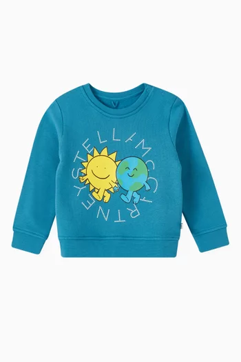 Sun & Earth Logo Sweatshirt in Cotton