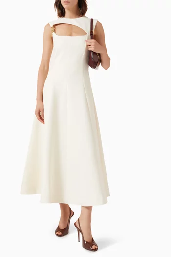 Freyja Midi Dress in Crepe