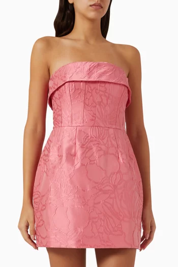 Petra Corset Mini Dress in Brocade