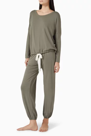 طقم بيجاما جيزيل بقصة فضفاضة تينسيل مودال