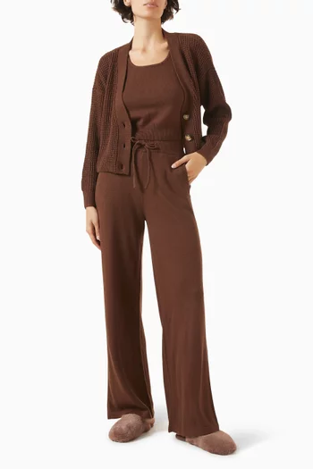 بلوزة قصيرة منسوجة بلا أكمام مزيج قطن معاد تدويره