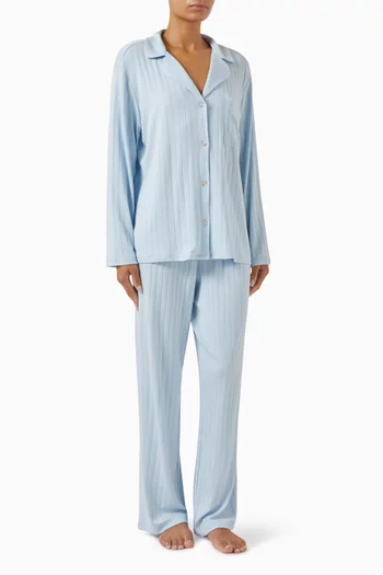 Gisele Long Pyjama Set in Rib TENCEL™ Modal