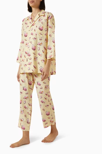 Casablanca Helios Seashell Pyjamas in Cotton-Silk