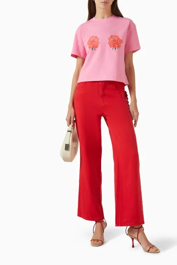 Rose T-shirt in Cotton