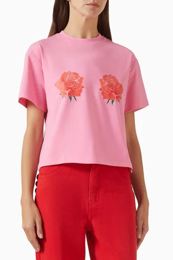 Rose T-shirt in Cotton