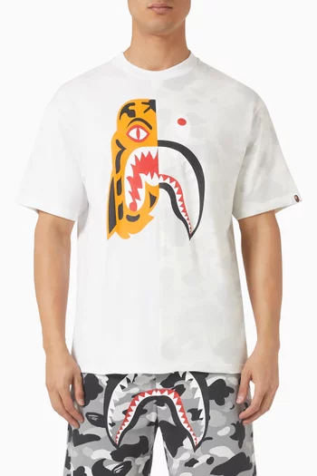 City Camo Tiger Shark Relaxed Fit T-shirt in Cotton