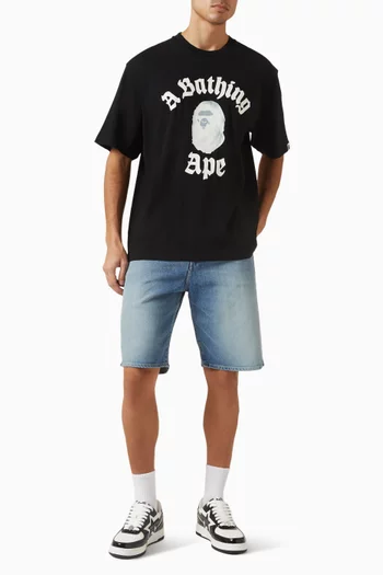 تي شيرت بتصميم جامعي قطن