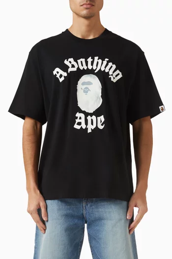 تي شيرت بتصميم جامعي قطن