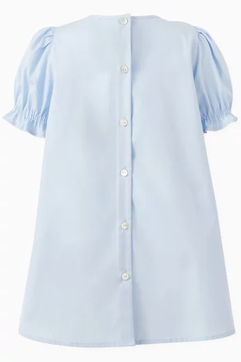 Logo-embroidered Dress in Cotton