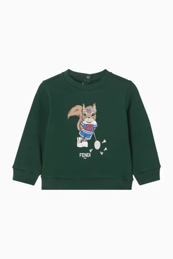 سويت شيرت مزين بنقشة