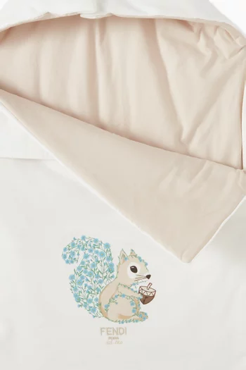 Squirrel-print Sleeping Bag in Cotton