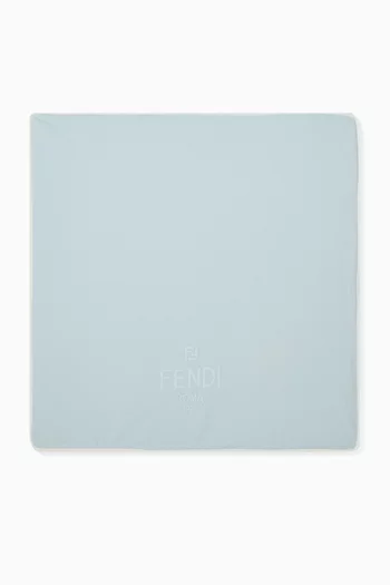 بطانية بتطريز شعار الماركة قطن مطاطي