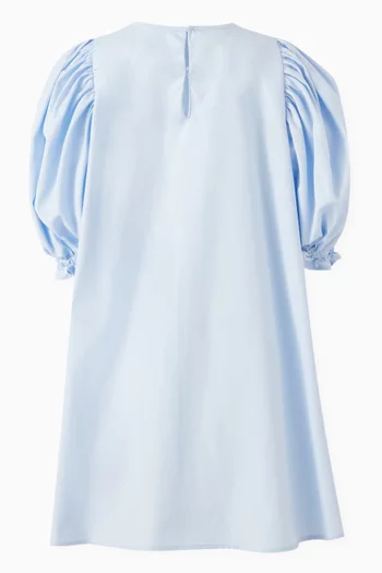 Logo-embroidered Dress in Cotton