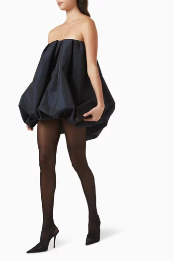 فستان إيسيا قصير قماش معالج