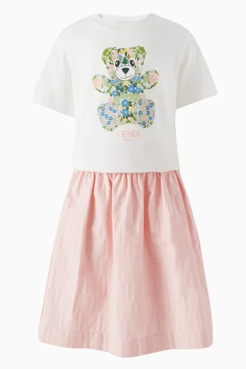 Teddy-print T-shirt in Cotton
