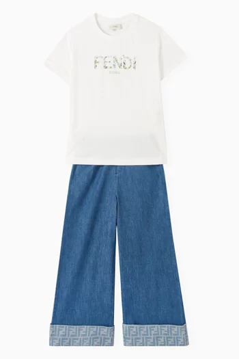 Wide-leg Jeans in Lightweight Denim