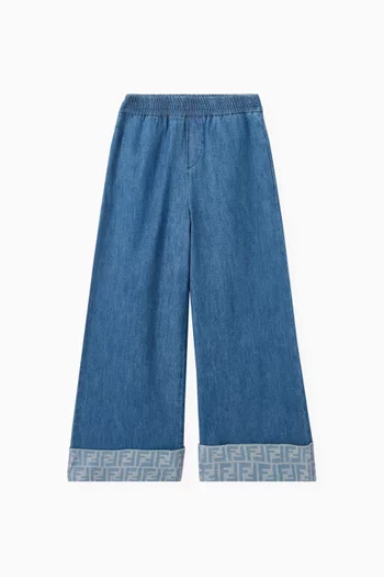 Wide-leg Jeans in Lightweight Denim