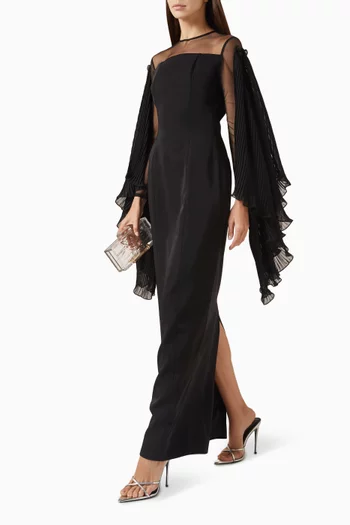 Fringe Gown in Crepe