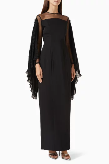 Fringe Gown in Crepe