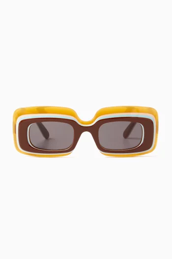 x Paula's Ibiza Rectangle Sunglasses in Acetate