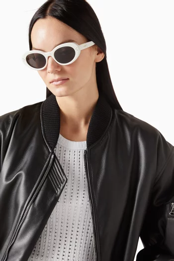 3 Dots Oval Sunglasses in Acetate
