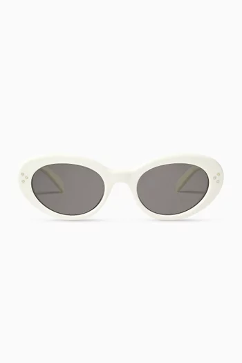 3 Dots Oval Sunglasses in Acetate