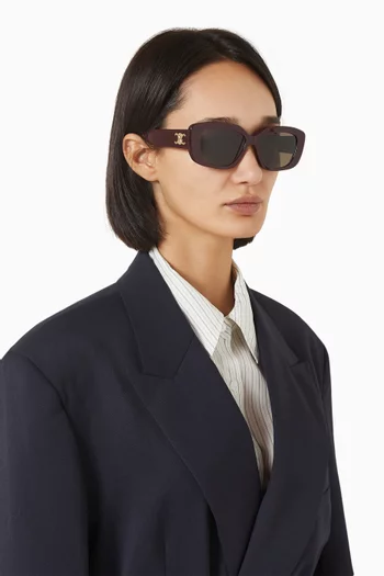 Triomphe Square Sunglasses in Acetate
