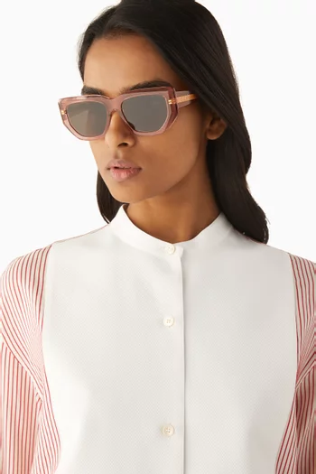 Geometric Sunglasses in Acetate