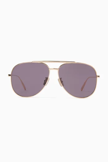GV Speed Aviator Sunglasses in Metal