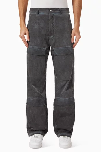 Baggy Cargo Pants in Nylon