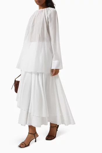 Asymmetrical Top in Cotton & Silk
