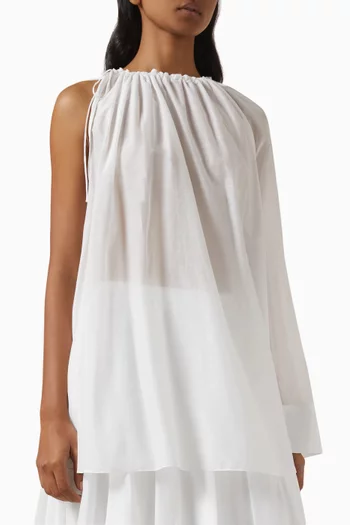 Asymmetrical Top in Cotton & Silk