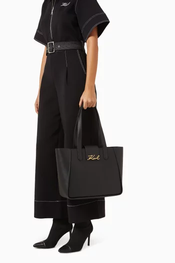 Medium K/Signature Tote in Leather