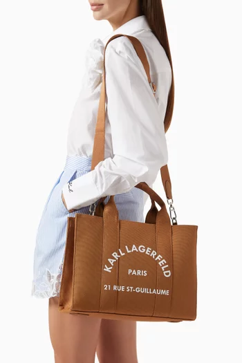 Medium Rue St-Guillaume Square Tote Bag in Cotton Canvas