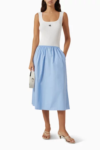 Ikon Logo Dress in Cotton-blend