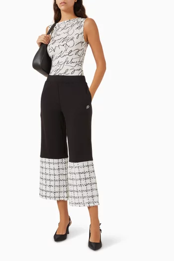 Boucle Mix Cropped Sweatpants