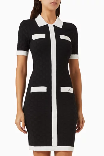 Contrast-trim Polo Dress
