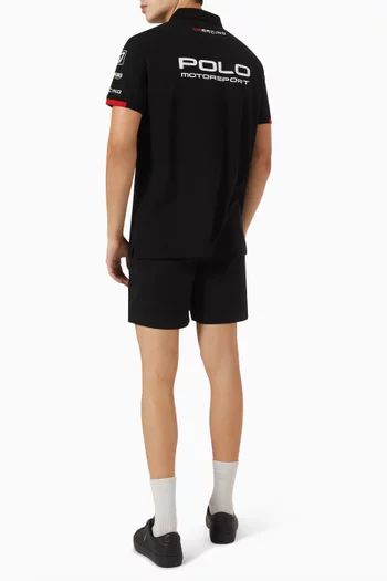 Motorsport Polo Shirt in Stretch Cotton Pique