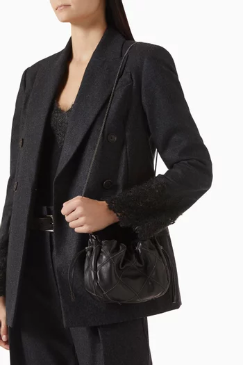 Mini Mellow Bucket Bag in Leather